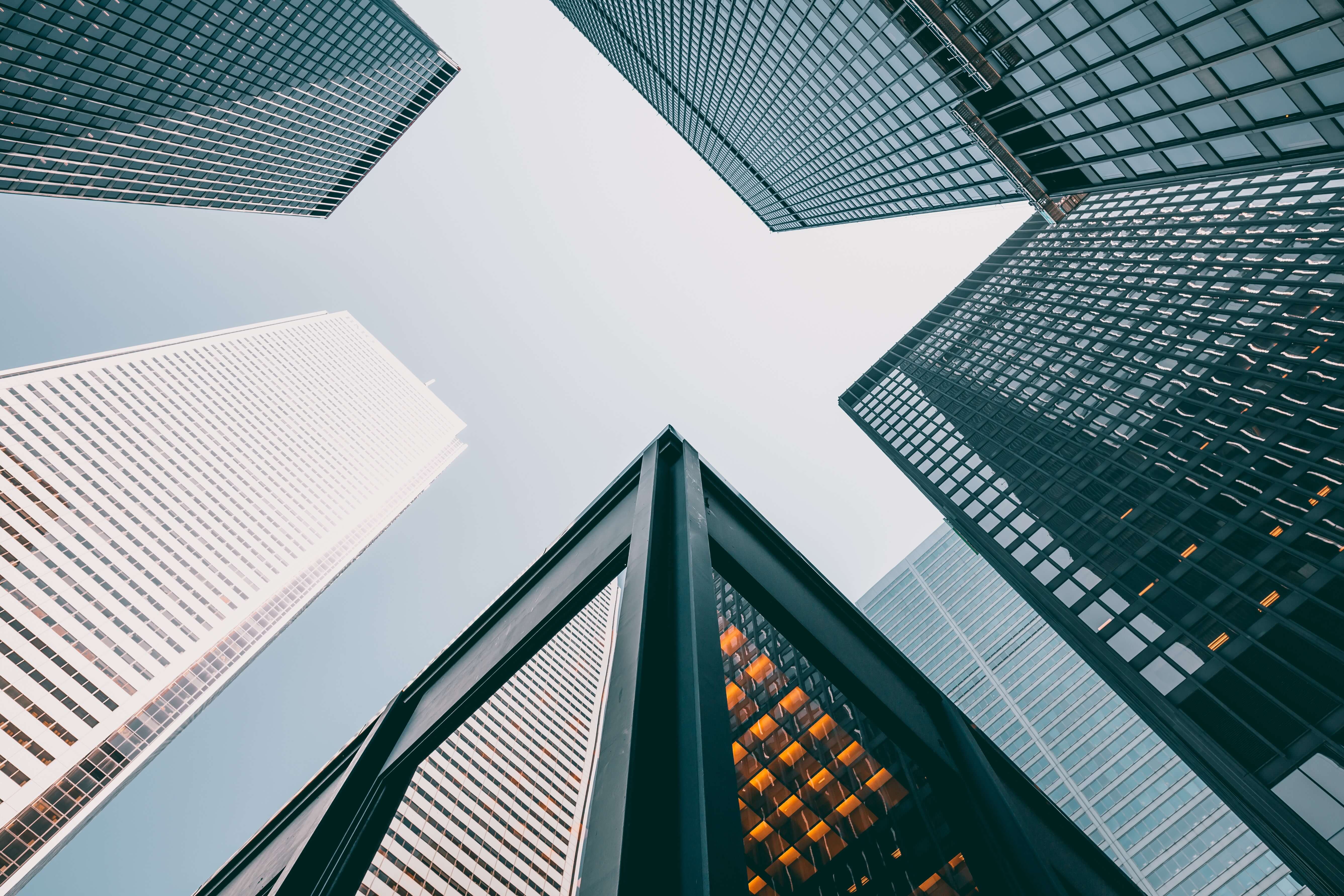 Photo of high rise buildings from below angle