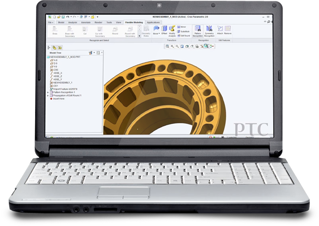 Creo flexible modeling